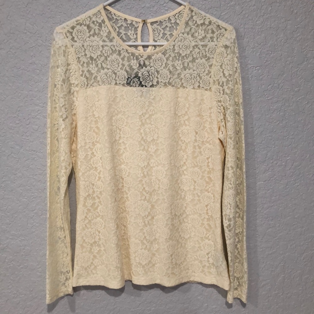 Ralph Lauren ivory lace top